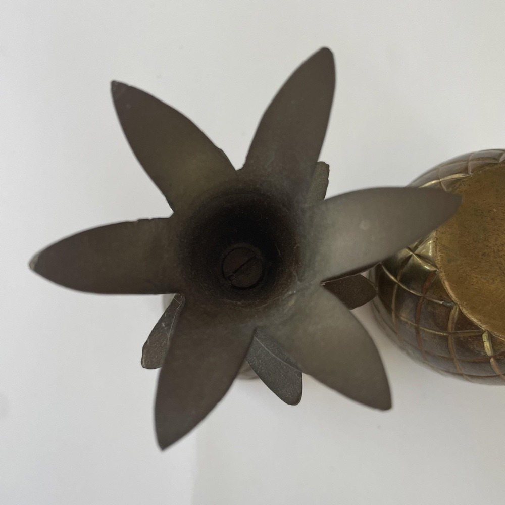Brass‎ Pineapple Decor Lot *(1) Trinket Box (2) Napkin Rings Made in India - Picture 6 of 13